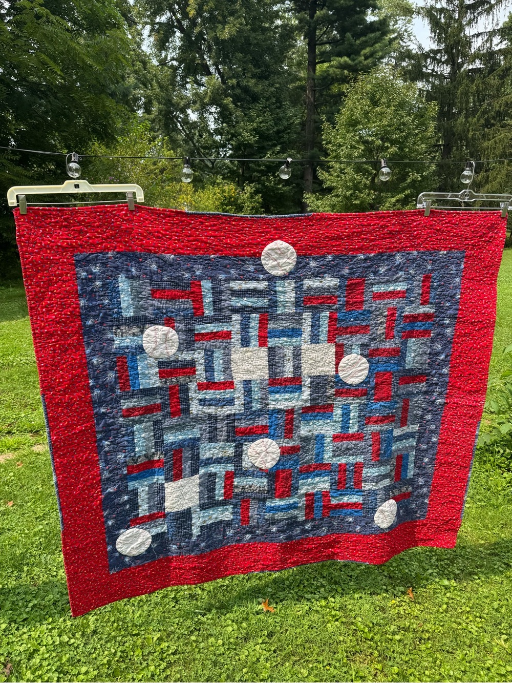 Handmade Quilt Baseball Patchwork Sport Theme 5ft x 51in ⚾️